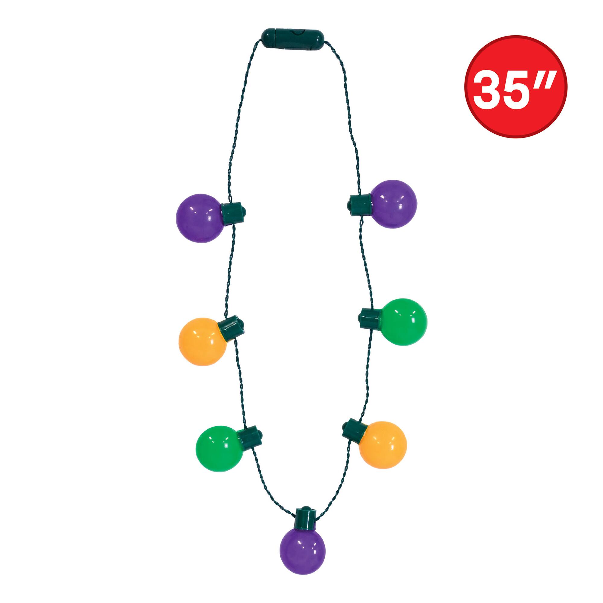 Beistle 35" Pre-Lit Light-Up Oversized Mardi Gras Necklace